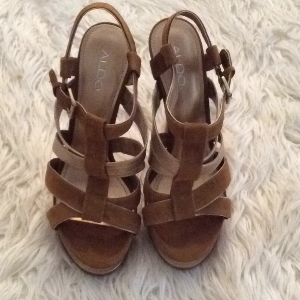 Aldo strappy heels size 8